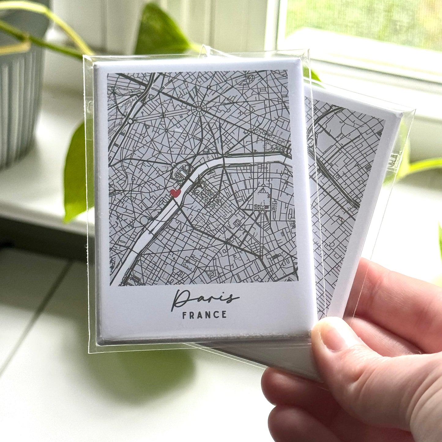 Personalized City Map Magnets—Worldwide