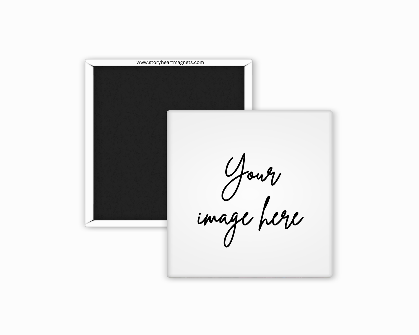 Square 2.5 inch Photo Mockup for custom photo magnets