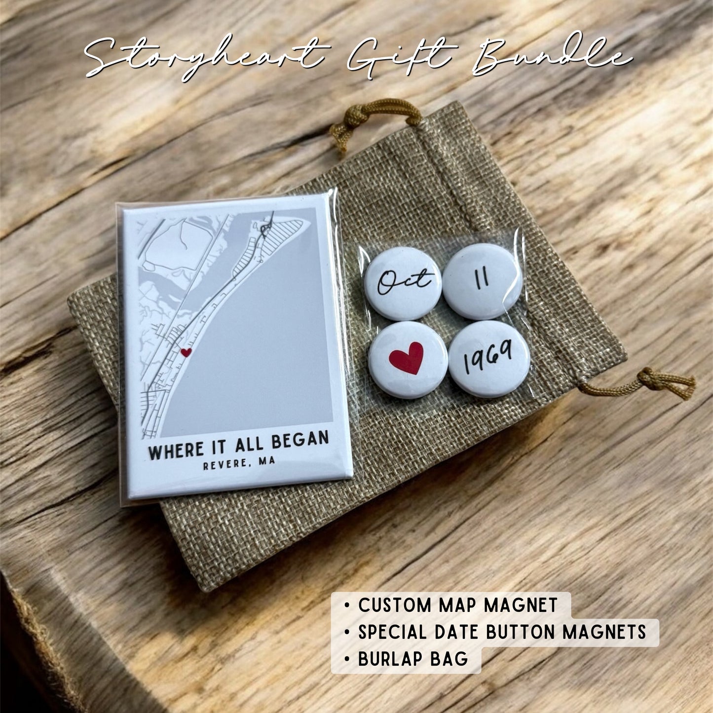 Personalized City Map Magnets—Worldwide